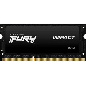 Kingston FURY Impact DDR3 Memory - For Notebook - 8 GB (2 x 4GB) - DDR3-1866/PC3L-14900 DDR3 SDRAM - 1866 MHz - CL11 - 1.35 V - 204-pin - SoDIMM - Lifetime Warranty - KF318LS11IBK2/8