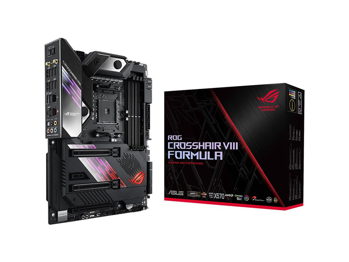 Asus  AMD X570 AM4 ATX Motherboard with PCIe 4.0, Dual M.2, SATA 6Gb/s, USB 3.2 Gen 2, 5Gbps LAN, Wi-Fi 6 - ROG Crosshair VIII Formula