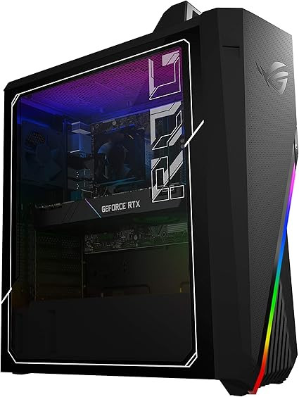 Asus ROG Strix GA15DH Gaming Desktop PC, AMD Ryzen 7 3700X, AMD Radeon 5700XT Graphics, 16GB DDR4 RAM, 512GB PCIe SSD + 1TB HDD, Wi-Fi 5, Windows 10 Home - GA15DH-S762-SK