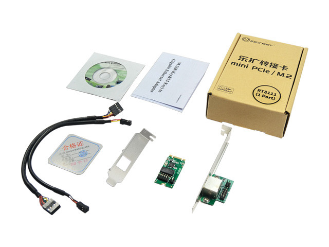 IO Crest M.2 (B-Key/M-Key) to Gigabit Ethernet Adapter - IO-M2F8111-GLAN