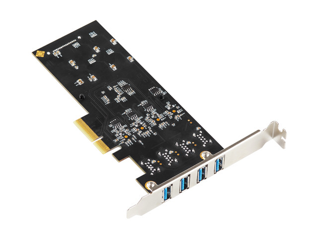 IO Crest PCIe x4 to 4 USB3.2 Gen1 Type-A Host Controller Card - IO-PCE3042A-4I