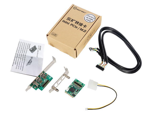 IO Crest Mini PCI-e to 1 Port 1394A and 2 Ports 1394B Card - IO-MPE2213-2B1A