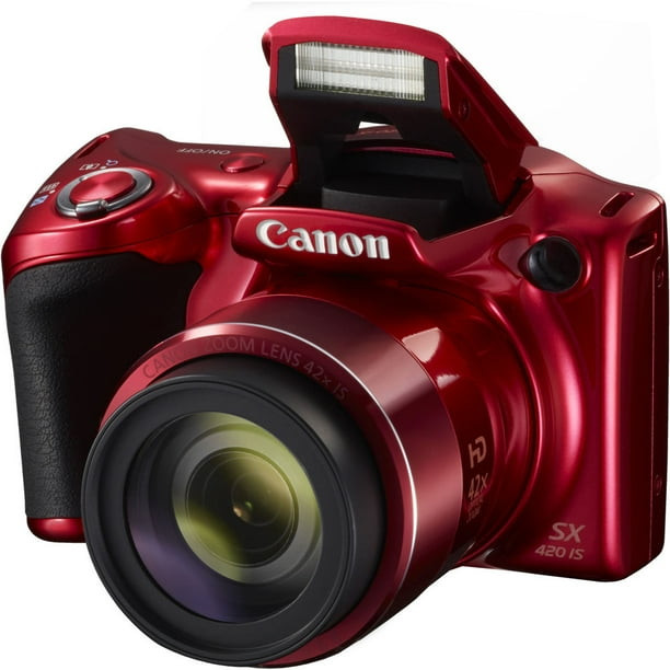 Canon PowerShot SX420 IS - 20 MP - CCD - 42 x - 4.3 - 180.6 mm - 3 Inch - Red - 4 x - LCD Monitor - 1069C001