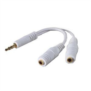 Belkin PRO Series - Audio adapter - mini-phone stereo 3.5 mm (M) - mini-phone stereo 3.5 mm (F) - white. - F8V234-WHT