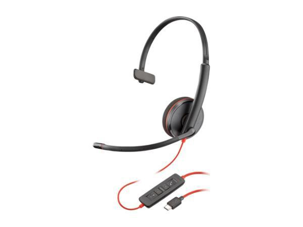 HP Poly Blackwire 3210 Monaural Headset +Usb-C/A Adapter TAA US - 8M3Y3AA#ABA