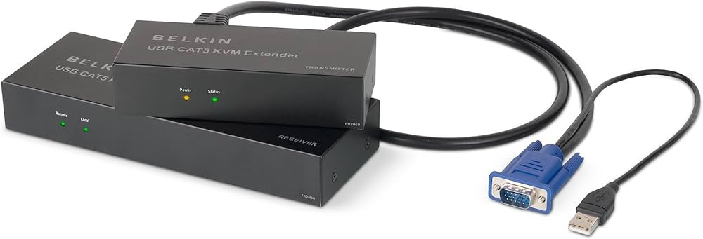 Belkin OmniView USB CAT5 KVM Extender - KVM extender - Wired - External. - F1D086U