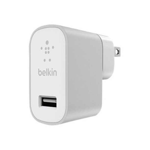 Belkin SINGLE MICRO WALL CHARGER,UNIVERSAL,5V,2.4A,SILVER - F8M731DQSLV