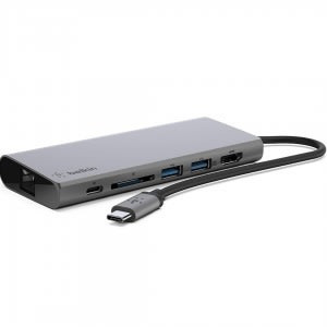 Belkin USB-C MULTIMEDIA HUB+ POWER,SPACE GRAY - F4U092BTSGY