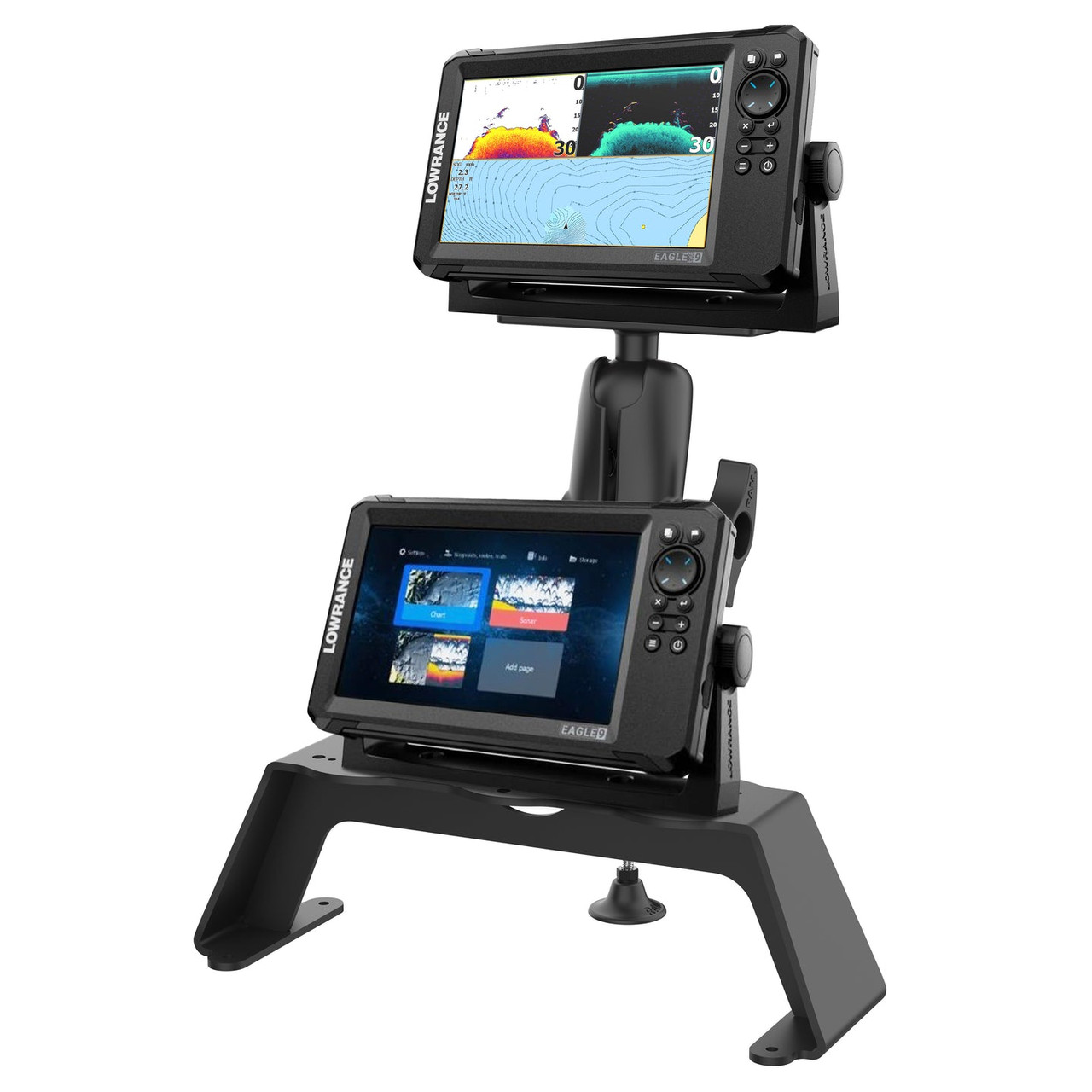 RAM Mount  Fishfinder Deck Kit with Single Marine Electronic Mount - RAM-FF1-D-115