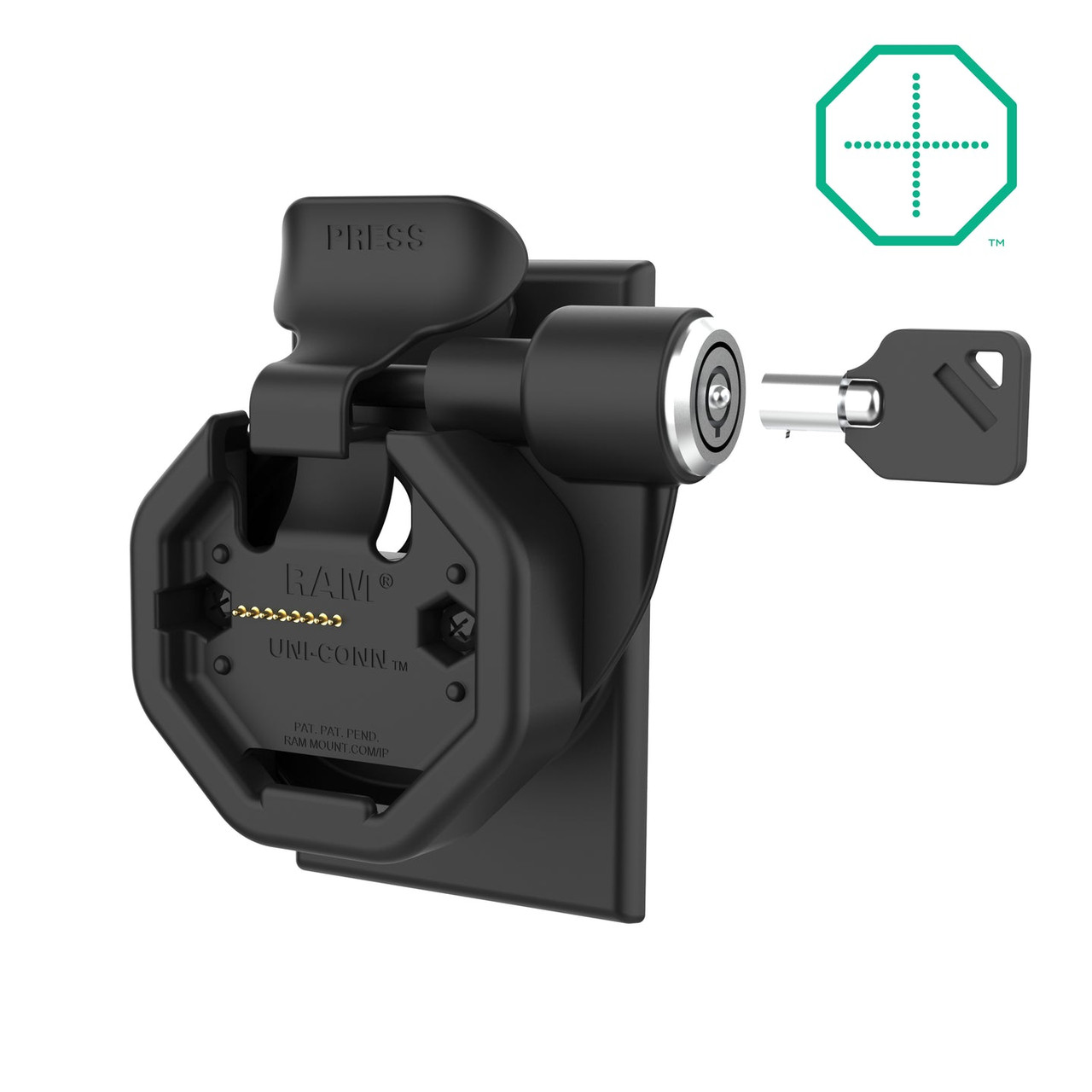 RAM Mount GDS Uni-Conn Powered Locking Snap-In Wall Dock with PoE - RAM-GDS-DOCKL-W5-U3-POEU