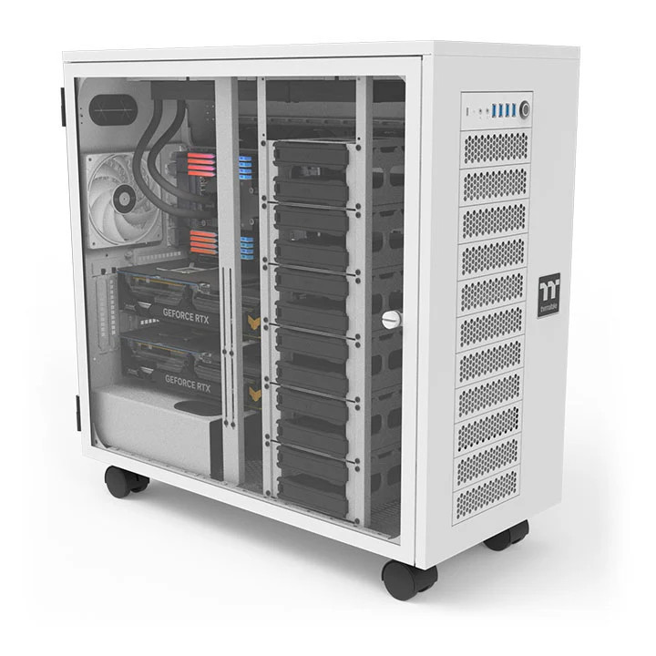Thermaltake AX700 TG Snow Super Tower Chassis - CA-11B-00F6WN-00