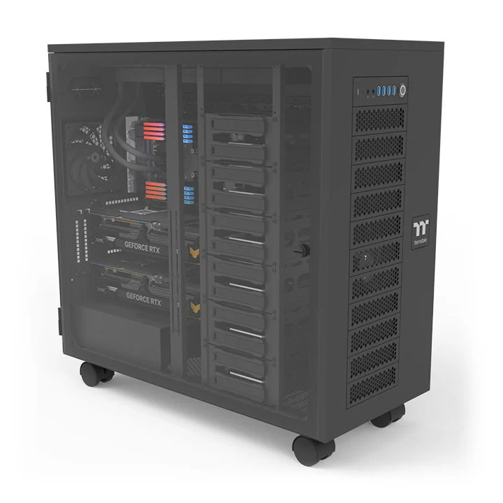 Thermaltake AX700 TG Black Super Tower Chassis - CA-11B-00F1WN-00