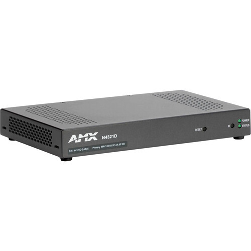 AMX NMX-ATC-N4321D Audio-over-IP Transceiver with Dante and AES67 - 2 x Network (RJ-45) - Twisted Pair - Power over Ethernet (PoE) - AMX-N43T001