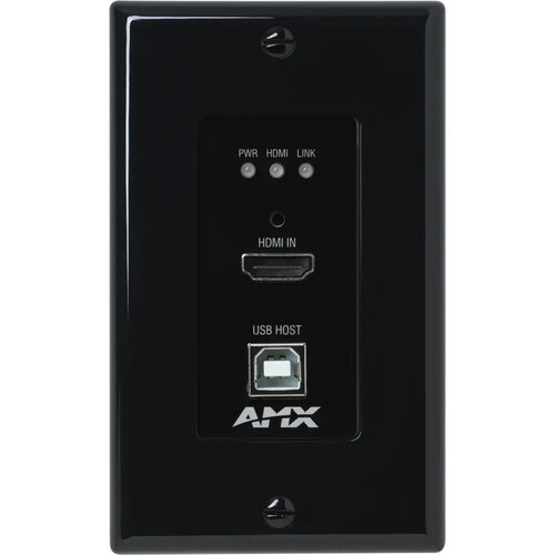 AMX DXLink 4K60 HDMI Wall Plate Transmitter (Black) - DX-TX-DWP-4K60-BL