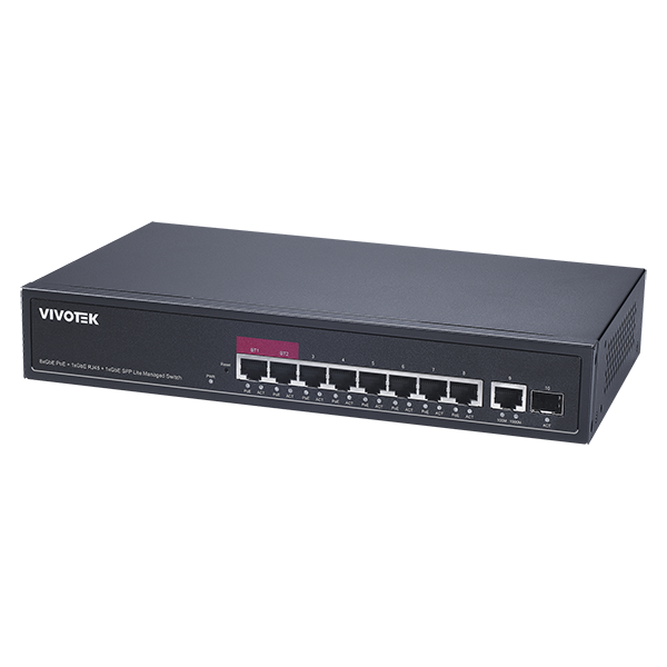 Vivotek 2Xge Bt 90W Poe + 6Xge 30W Poe + 1Xge Utp + 1Xge Sfp Lite Managed Switch - AW-GEL-105A-110