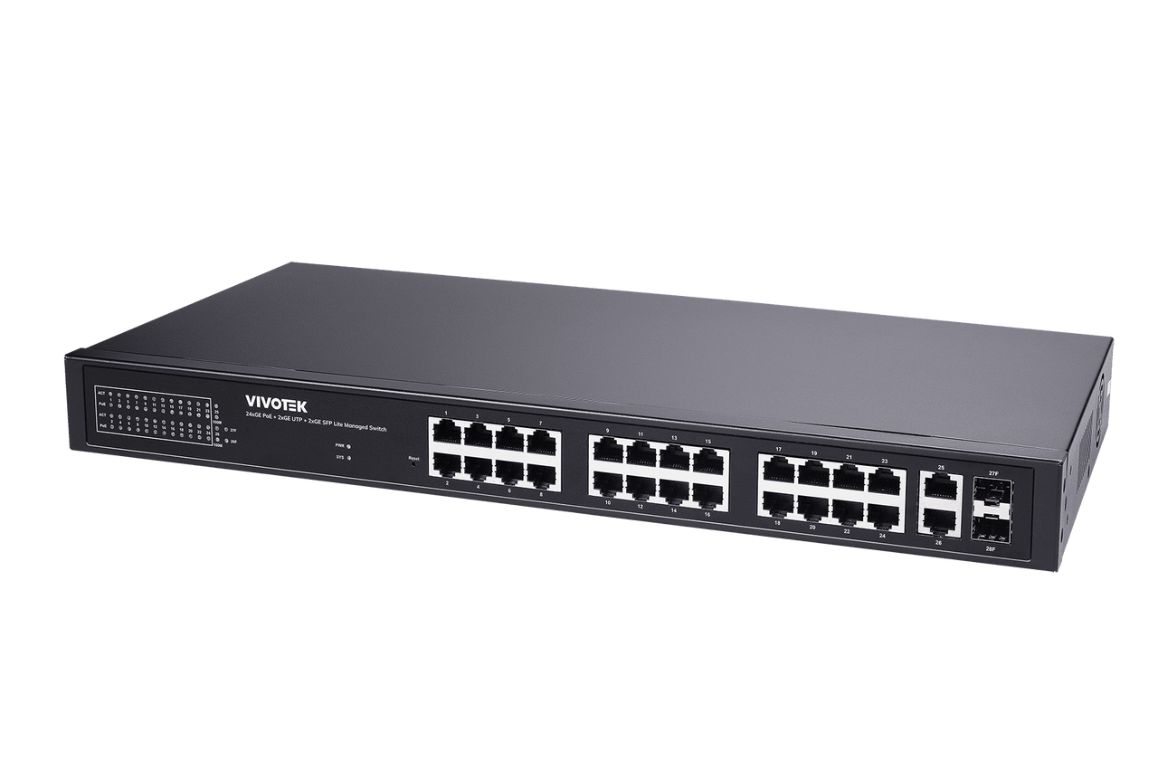 Vivotek 4Xge Bt 90W Poe + 20Xge 30W Poe + 2Xge Utp + 2Xge Sfp Lite Managed Switch - AW-GEL-285A-380