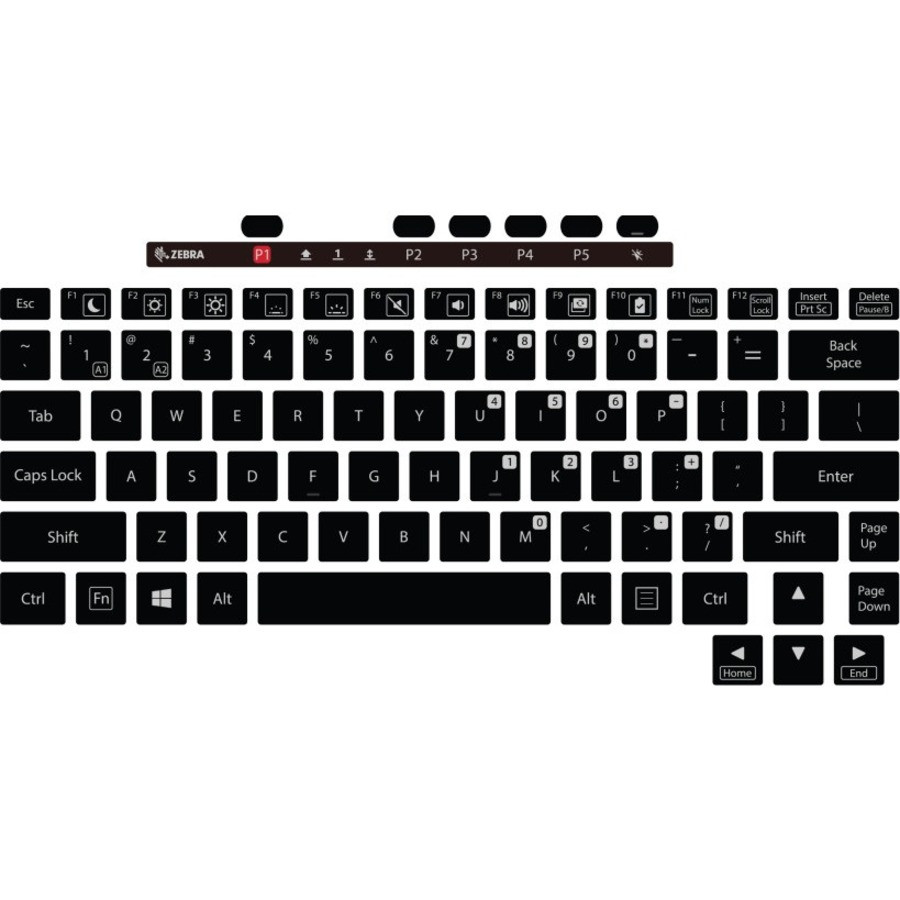 Zebra Keyboard - KYB-ET8X-2IN1-UK1-01