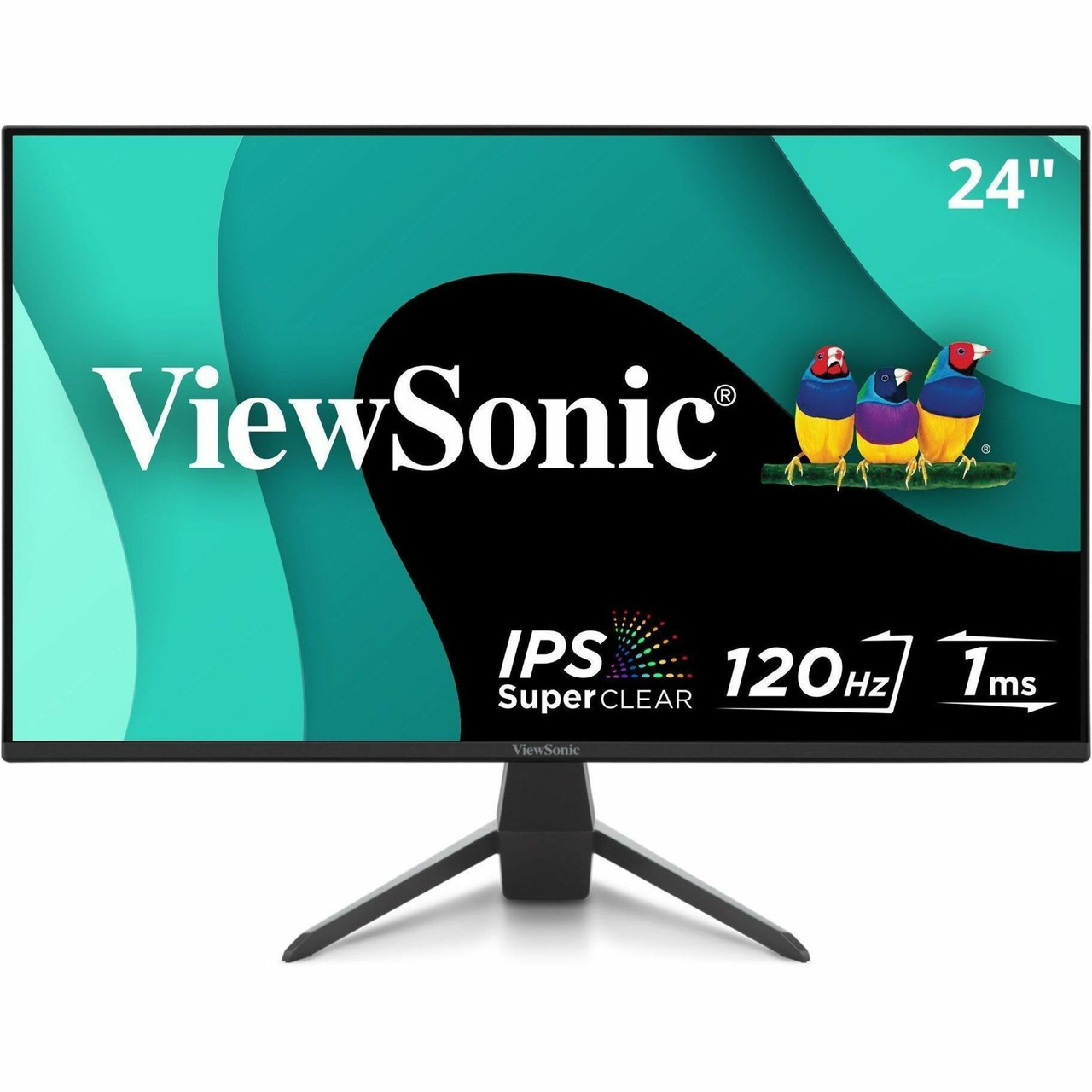 Viewsonic VX2470-MHD 24 Inch 1080p IPS Monitor with 120Hz, 1ms, Variable Refresh Rate, Eye Care, HDMI, VGA and DisplayPort Inputs - VX2470-MHD