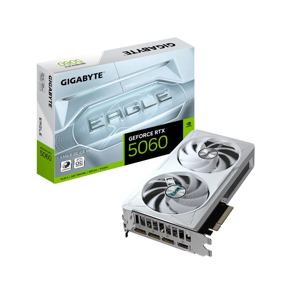 Gigabyte GeForce RTX 5060 EAGLE OC ICE 8G - GV-N5060EAGLEOC ICE-8GD