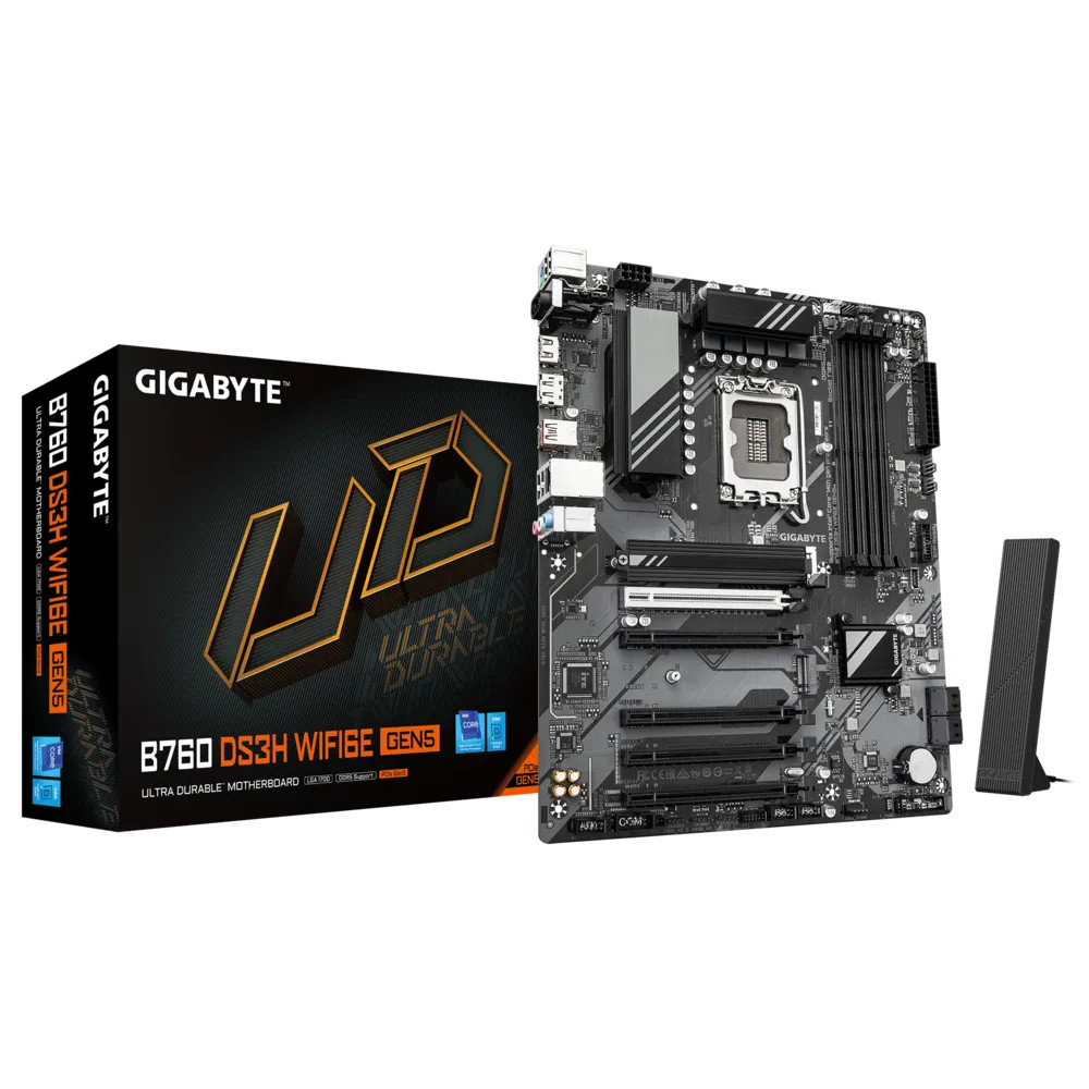 Gigabyte B760 DS3H Wifi6E Gen5 - Support 14th and 13th Gen. Intel Core Processors - B760 DS3H WF6E GEN5