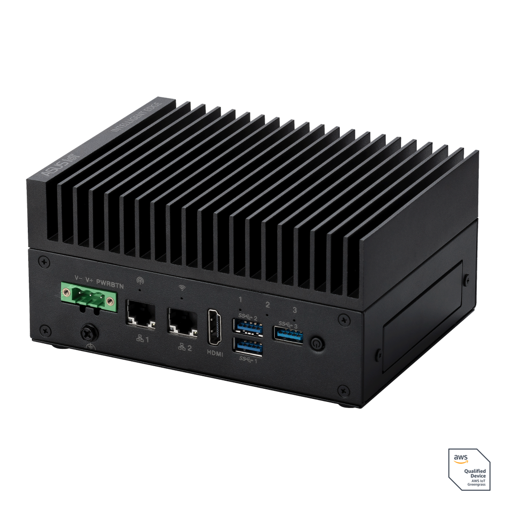 Asus PE1100N-AWIA Intelligent Edge AI System with Nvidia Jetson Orin NX/Orin Nano, Fanless Compact Design, Expandable Connectivity, and Industrial-Grade Operation - 90AE0191-M002D0