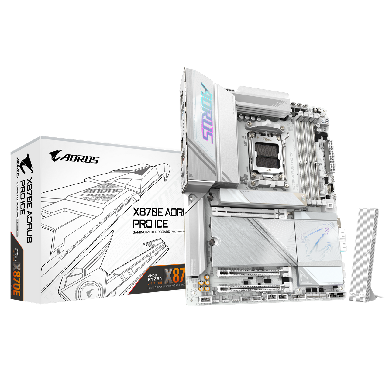 Gigabyte X870E AORUS X3D Series Turbo Mode 2.0 Motherboard AMD Ryzen Series Processors & AM5 Socket - X870E A PRO X ICE