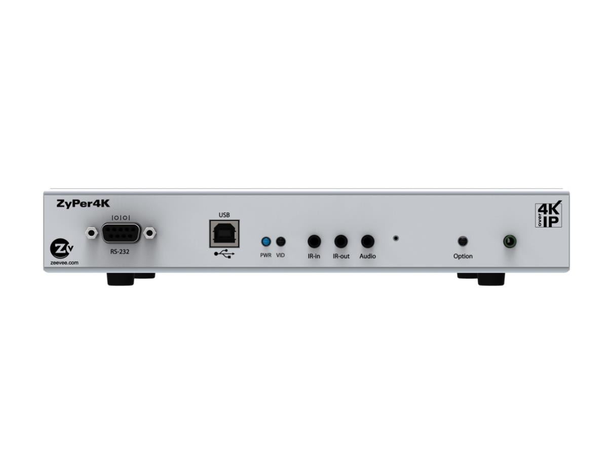 Kramer ZyPer4K HDMI 2.0 Output Decoder, Accepts Ip Streaming Via 10Gbit/Fiber. Supports Usb, Analog Audio, Ir, Rs-232. Includes Power Supply. Requires ZyPer4K Encoder. Cables Not Included, Uncompressed 4K, Multiview, Aes Encryption - Z4KDECF3U