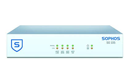 Sophos SG 105 rev.2 Appliance + 1 year BasicGuard Subscription 24x7 with Power Cable US
