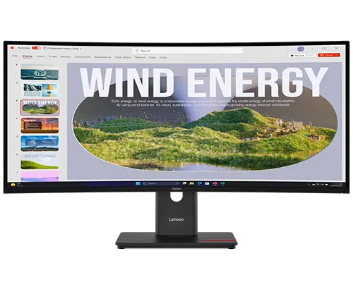 Lenovo ThinkVision T34WD-40 34" Monitor - 34" VA panel, 48-120Hz Variable Refresh Rate - 64AEGAR1MY