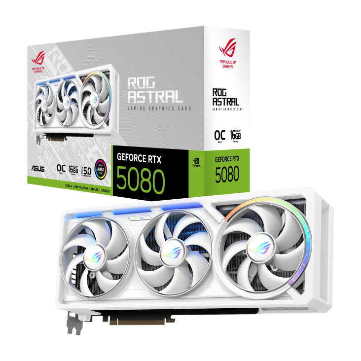 Asus Rog Astral Geforce Rtx 5080 16Gb Gddr7 White Oc Edition - ROG Astral RTX 5080 16GB WHITE OC