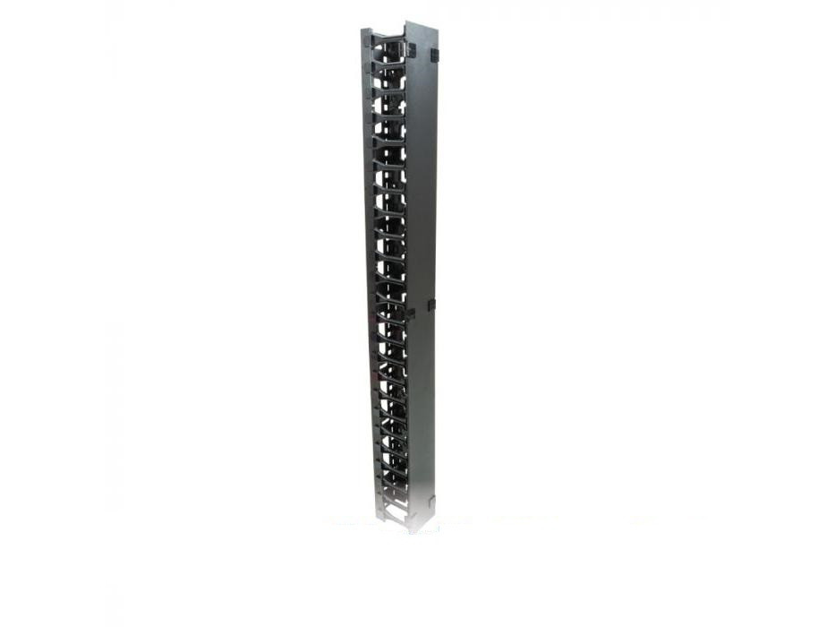 Rack Solutions 42U Vertical Plastic Cable Duct with Cover for 800 Mm 151Swracks. Route and Protect Cables with Fingers, Pass Through Holes and Tie Points. Fits Flush at Rear, Hides Wiring Behind the Door. Hardware Included - 180-4962