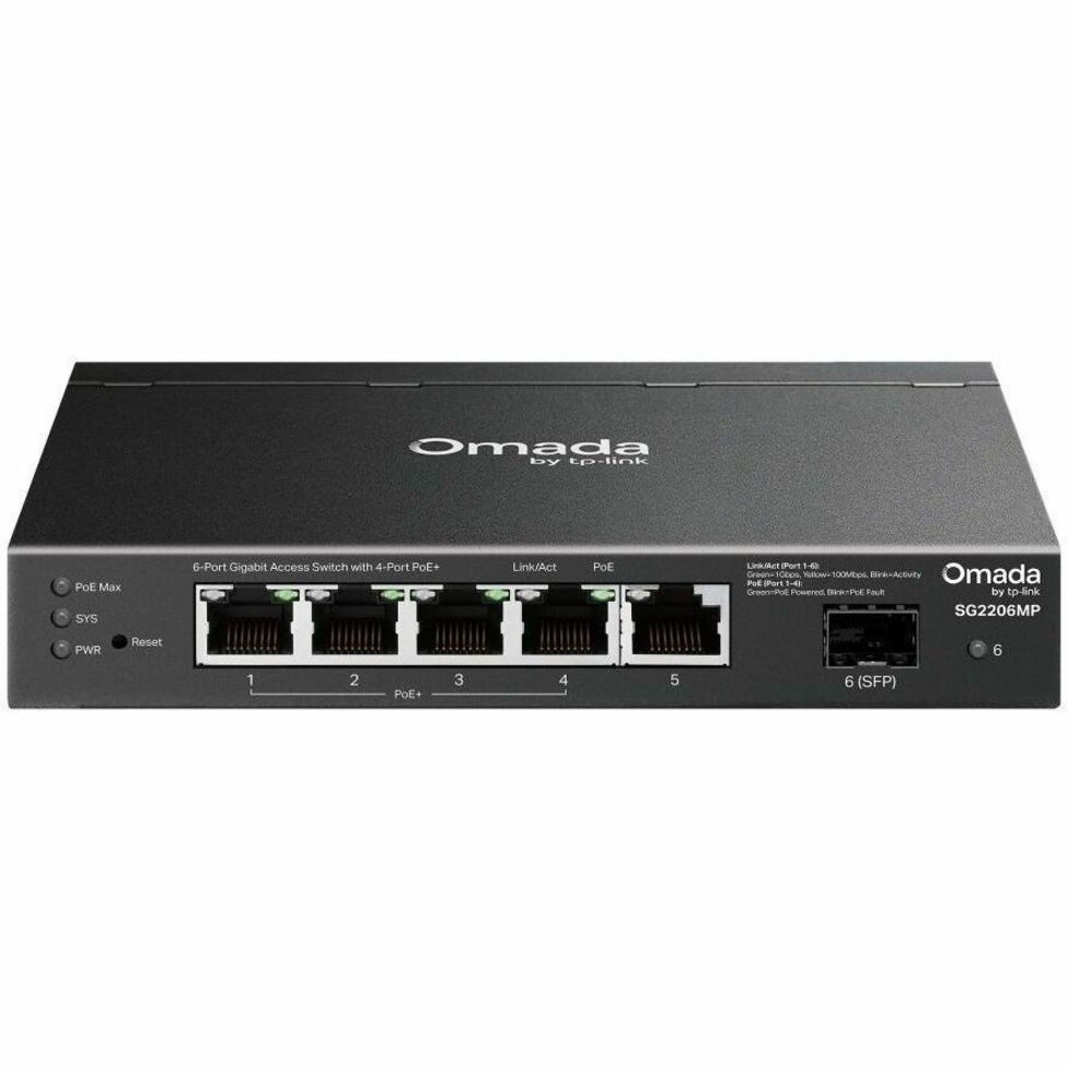 Omada Access 6-Port Gigabit Switch with 4-Port PoE+ - SG2206MP
