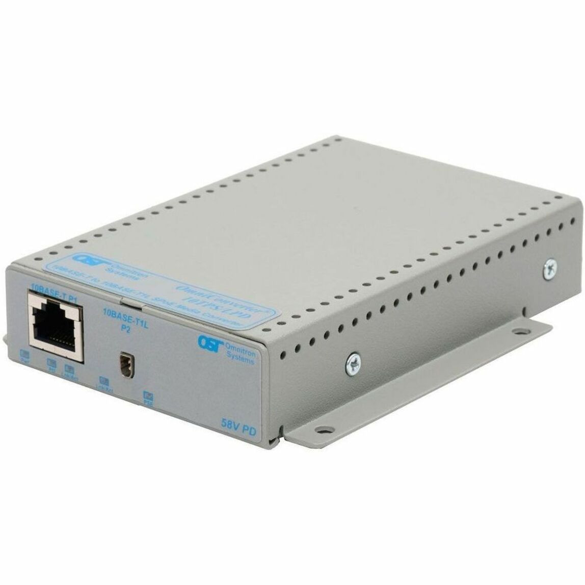 OmniConverter 10T/APS 1 x 10BASE-T RJ-45 and 1 x 10BASE-T1L IEC SPE Jack APS Class C, DC Terminal, Extended Temp - 2024-20-19Z