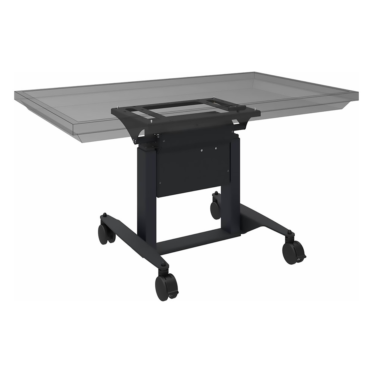 Avteq Height Adjustable Mobile Stand For Single Display 145.5 - 209 Lbs With 15.75 Inch Of Travel. Includes Vesa Mount. (#481A70) - D-FLEX400-90