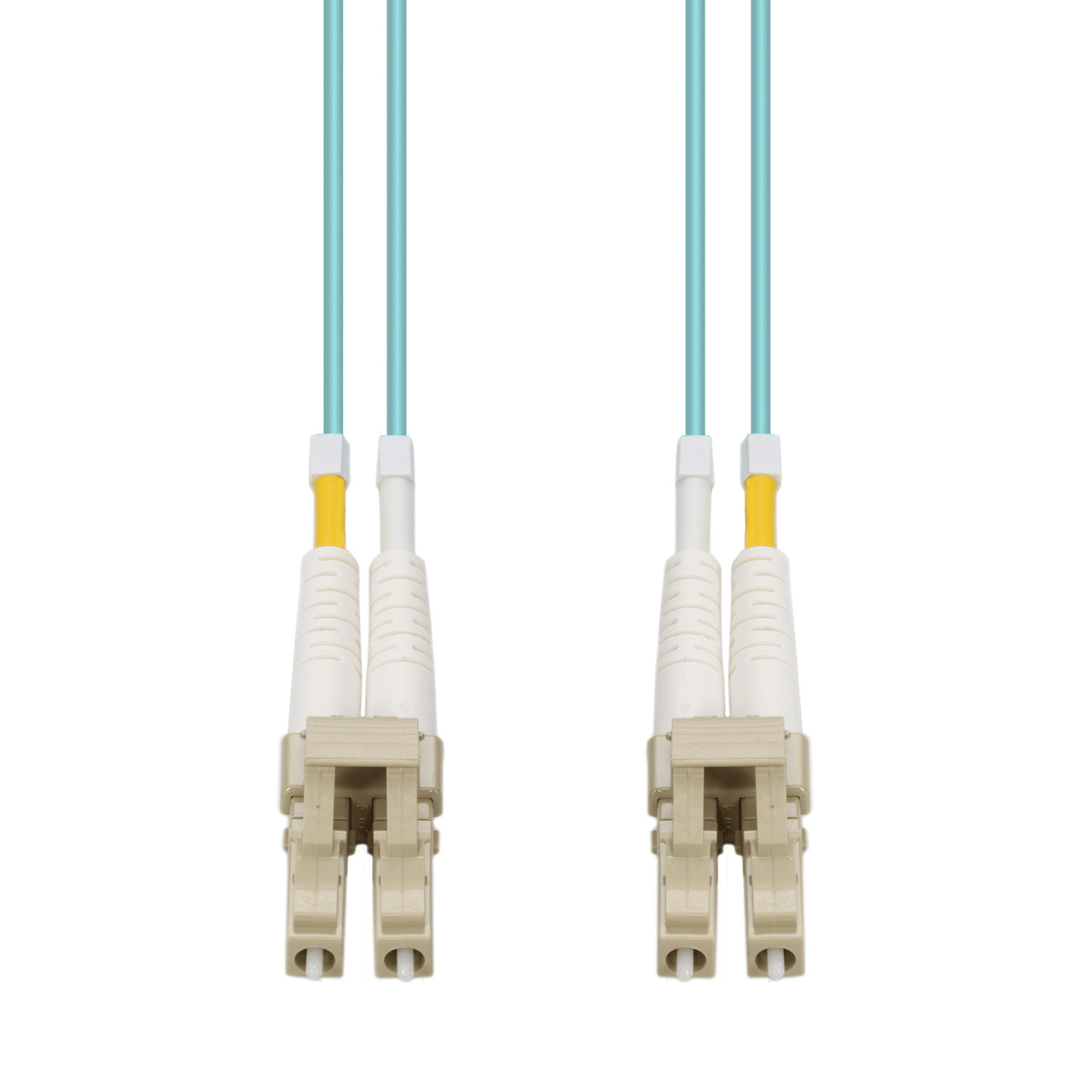 AddOn 15Ft Lc To Lc Aqua Om4 Duplex Ofnr (Riser-Rated) Fiber Patch Cable - ADD-LC-LC-15F5OM4