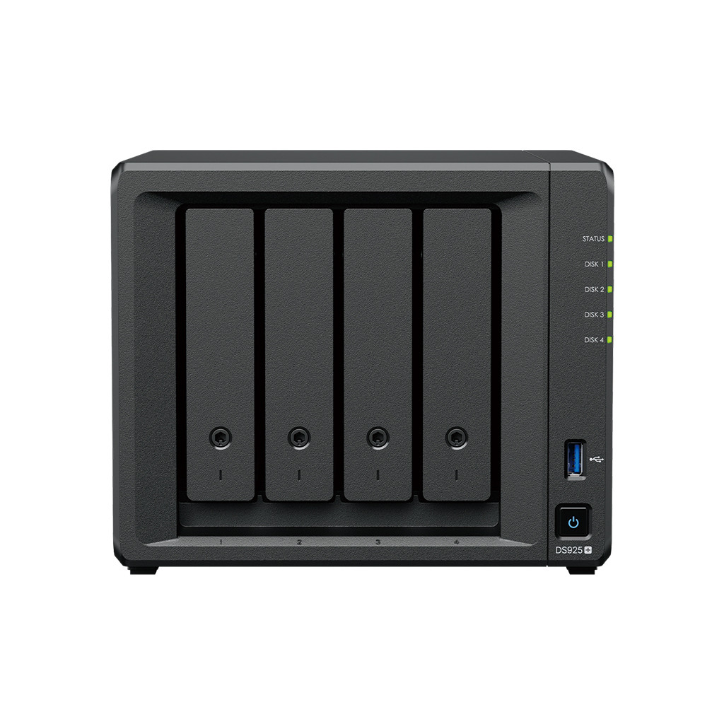 Synology DiskStation DS925+ - 4-Bay With Expansion - AMD Ryzen V1500B - Two built-in 2.5GbE Ports