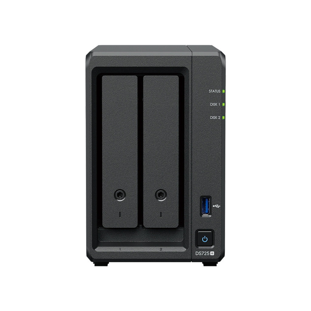 Synology DiskStation DS725+ - 2-Bay With Expansion - AMD Ryzen R1600 - Two built-in 2.5GbE Ports