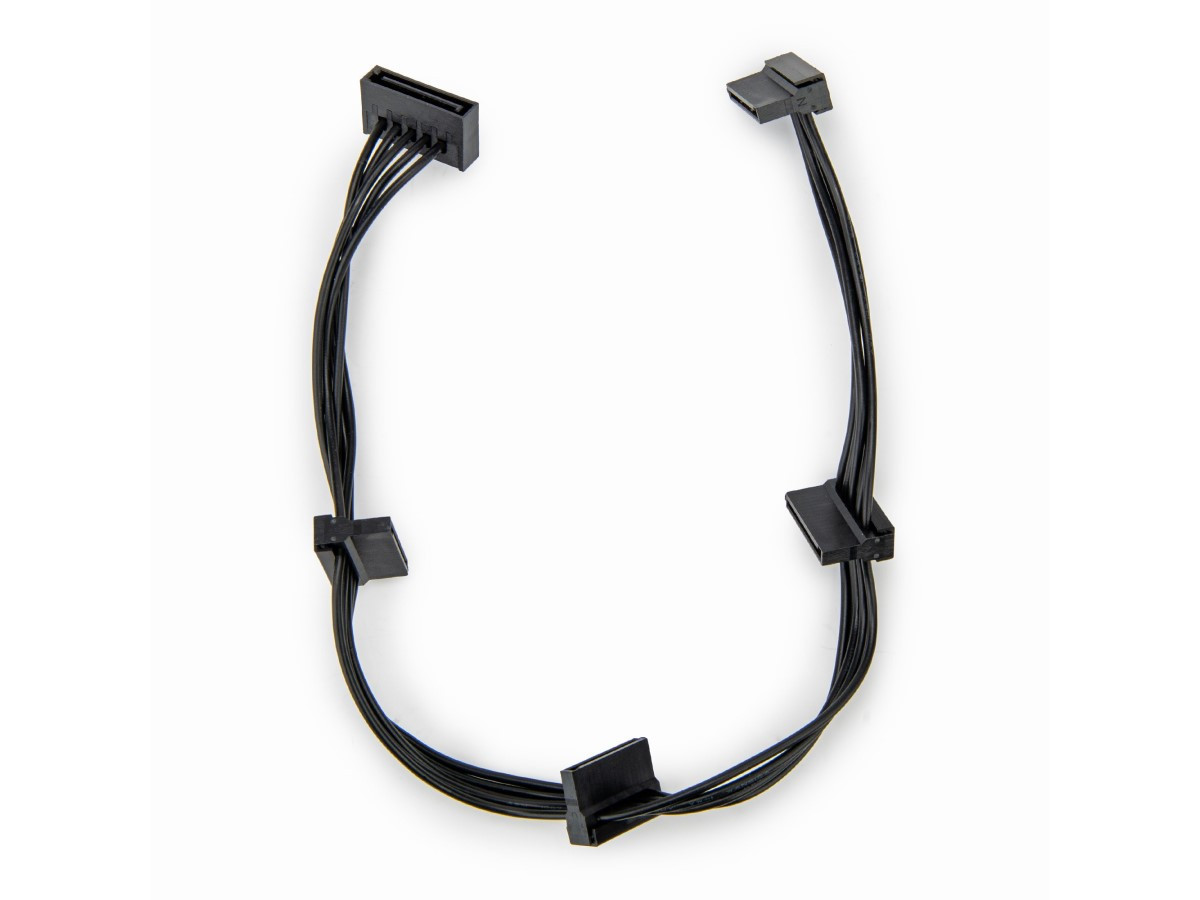 Rocstor Premium 4x Sata Power Splitter Adapter Cable-connects To 1 Computer Power Supply Sata Connector And Breaks Out Into 4 Sata Female Power Connectors - 1-to-4 Power Splitter Connects A Sata Male Connector To A Single Power Supply - Y10C874-B1