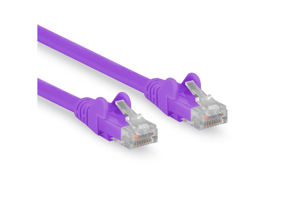 Rocstor 25 Ft (7.6m) Cat6 Ethernet Cable - 100% Copper Ul Rated Snagless - 24 Awg - Purple - Y10C438-PU