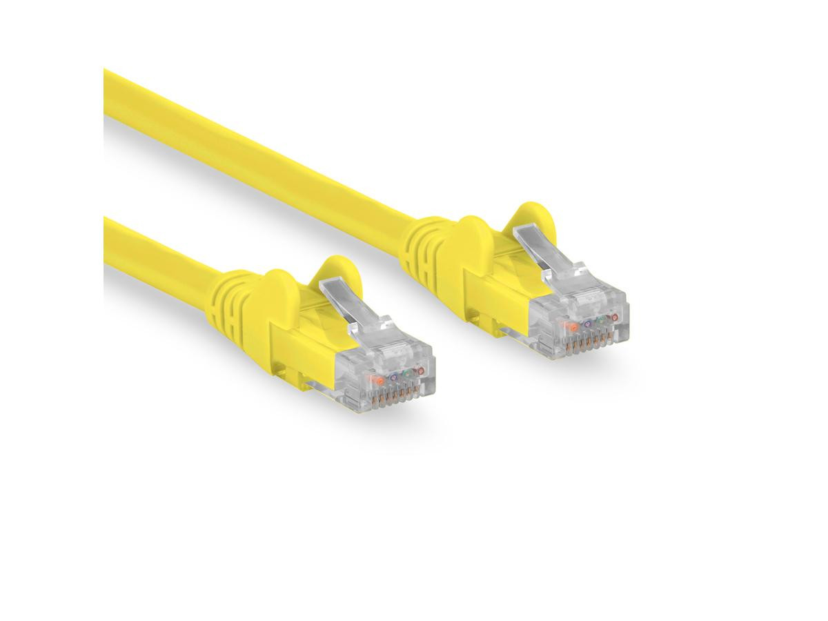 Rocstor 25 Ft (7.6m) Cat6 Ethernet Cable - 100% Copper Ul Rated Snagless - 24 Awg - Yellow - Y10C437-YL