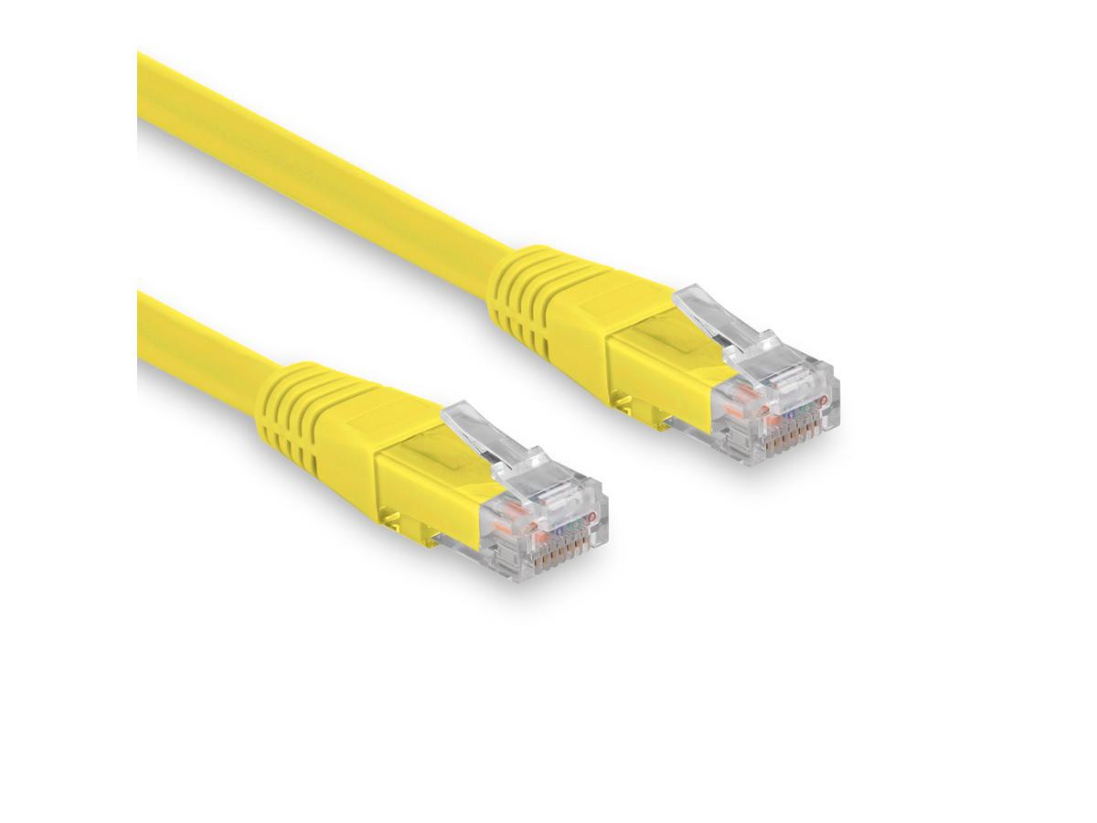 Rocstor 25 Ft (7.6m) Cat6 Ethernet Cable - 100% Copper Ul Rated Molded - 24 Awg - Yellow - Y10C436-YL