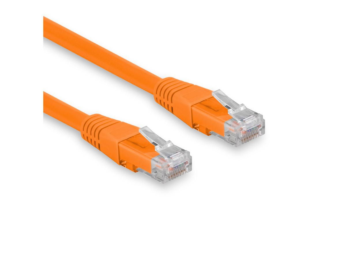 Rocstor 25 Ft (7.6m) Cat6 Ethernet Cable - 100% Copper Ul Rated Molded - 24 Awg - Orange - Y10C443-OR