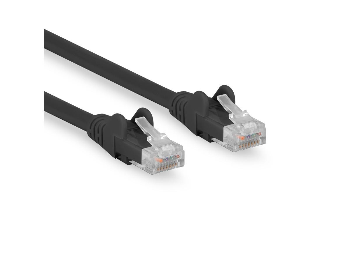 Rocstor 15 Ft (4.6m) Cat6a Ethernet Cable - 100% Copper Ul Rated Molded - 10gbe - 24 Awg - Black - Y10C477-BK