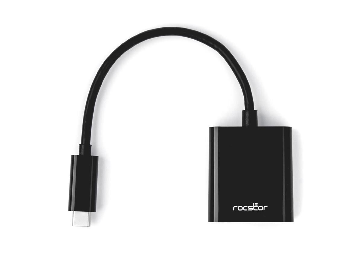 Rocstor USB-C To Displayport Adapter - 4k 60hz - Usb Type-c To Dp - Supports Up To 3840x2160 @60hz - First End: 1 X 24-pin Type C (m) Usb - Second End: 1 X 20-pin Displayport (f) - Usb C & Thunderbolt 3 & 4 Compatible - Driverless - Y10A237-B1