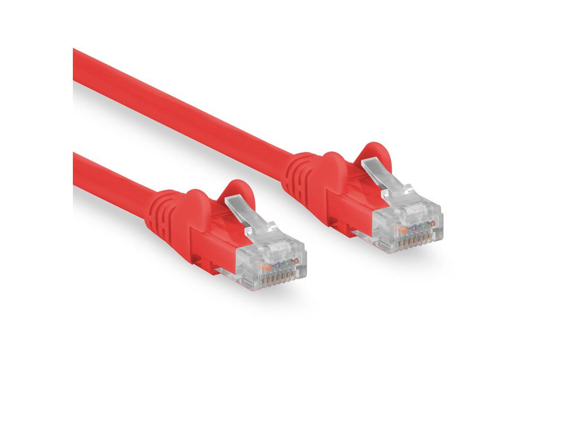 Rocstor 100 Ft (30.5m) Cat6 Ethernet Cable - 100% Copper Ul Rated Snagless - 24 Awg - Red - Y10C470-RD
