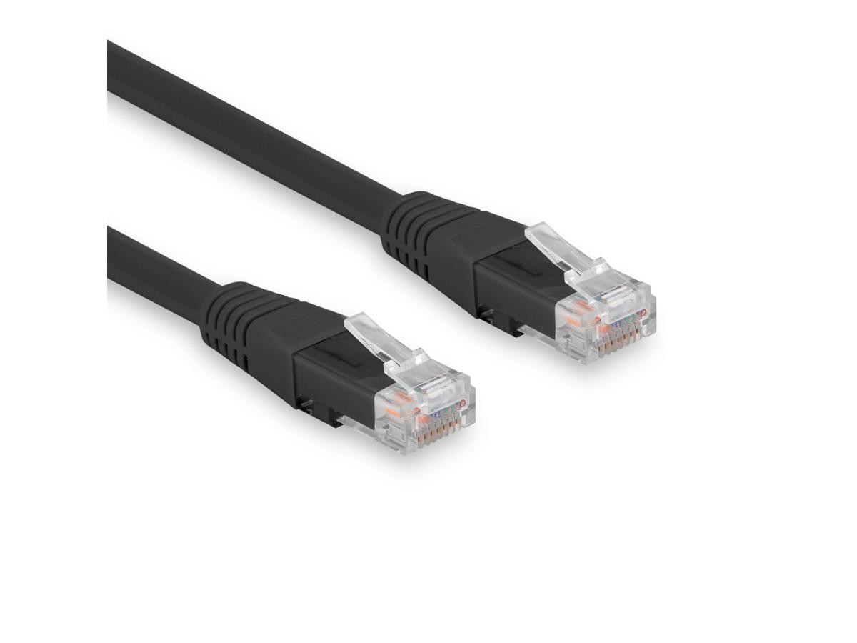 Rocstor 100 Ft (30.5m) Cat6 Ethernet Cable - 100% Copper Ul Rated Molded - 24 Awg - Black - Y10C467-BK