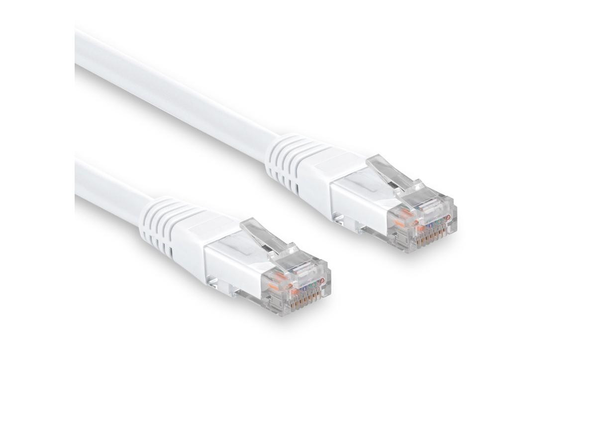 Rocstor 100 Ft (30.5m) Cat6 Ethernet Cable - 100% Copper Ul Rated Molded - 24 Awg - White - Y10C473-WT