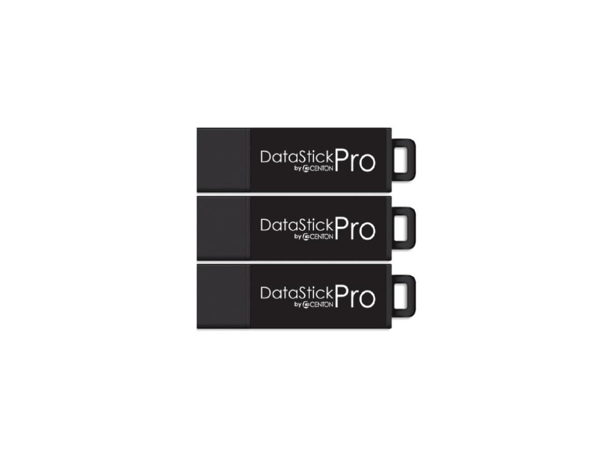 Centon USB 3.2 Gen1 Datastick Pro (Black) - Flash Memory Capacity: 256GB - 5 Pack - 5-year limited warranty - S1-U3P6-256G-5B