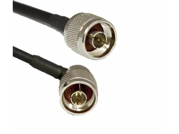 Acceltex 5 195 Series N-Style Plug to Right Angle N-Style Plug Cable Assembly - ATS-195-NP-RANP-5FT