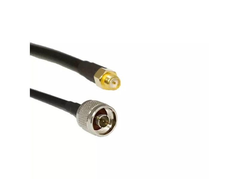 Acceltex 3 195 Series N-Style Plug to RPSMA Jack Cable Assembly - ATS-195-NP-RPSMAJ-3FT